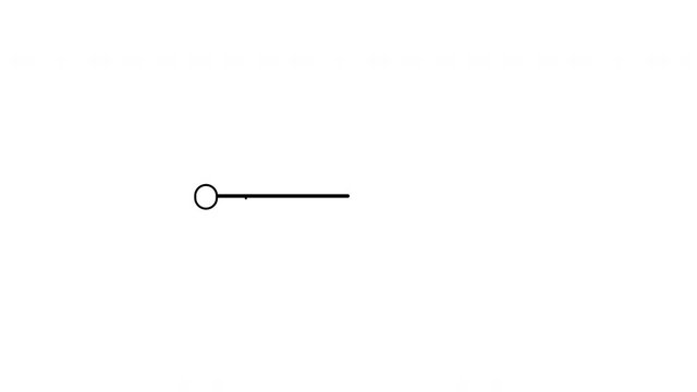 Abstract pendulum flat motion design.Logo animation with flat line style