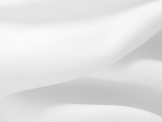 White clothes background abstract with soft waves.