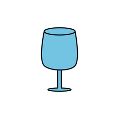wine glass celebration party line fill design