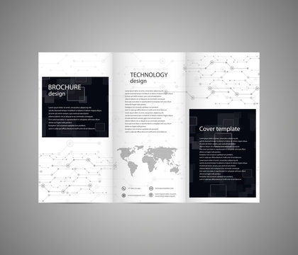 Abstract brochure design. Technology and business template. Vector illustration