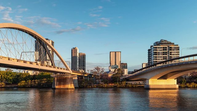 Bridges over the Brisbane River timelapse