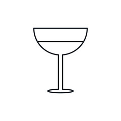 wine glass celebration party line design icon