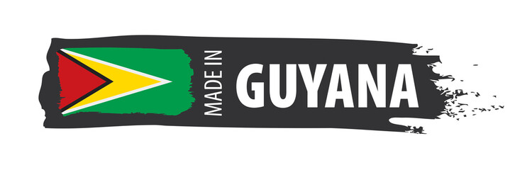 Guyana flag, vector illustration on a white background
