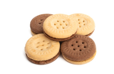double chocolate chip cookie isolated