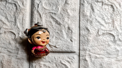Cute tibetan girl figurine