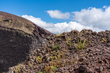 vesuv mountain crater view, neapel, italy
