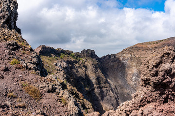 vesuv mountain crater view, neapel, italy