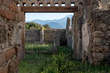 ruins of Pompeji city near neapel, italy