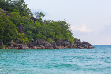 Naklejka premium The Small Island in the Indian Ocean