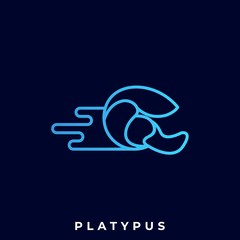 Platypus Illustration Vector Template