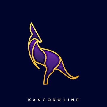 Kangaroo Illustration Vector Design Template