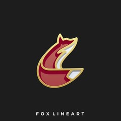 Fox Illustration Vector Template