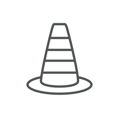 traffic cone safety line icon