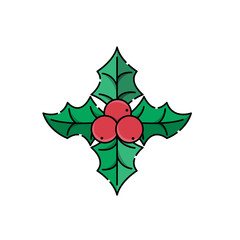 Christmas Holly Berry icon vector illustration isolated on white background. Christmas Holly Berry in trendy flat design style. Christmas Holly Berry vector icon modern and simple flat design symbol.