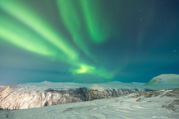 Fototapeta na wymiar Nordlicht in Tromsö