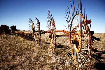Maquinaria agrícola abandonada