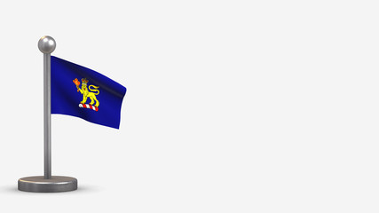 Governor-General Of Canada 3D waving flag illustration on tiny flagpole.