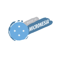 Federated States Micronesia flag, vector illustration on a white background