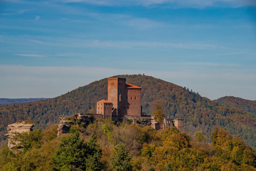 Fototapeta na wymiar Reichsburg Trifels in Palatinate, Germany 2019
