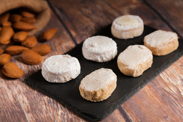 Christmas polvorones close-up