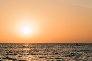 beautiful landscape sunset  in Bali island