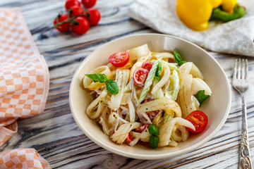 vegetable salad with cabbage and onions