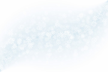 3D Frost Effect On Glass With Realistic Snowflakes Overlay On Light Blue Backdrop. Merry Christmas Clear Blank Background. Xmas Holidays Abstract Illustration In Ultra High Definition Quality