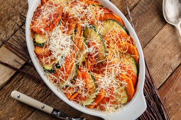 vegetable ratatouille with parmesan