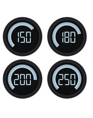 Digital speed gauge. vector illustration