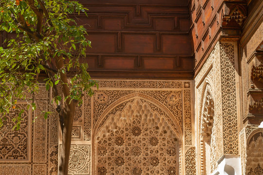Details of the El Bahia Palace in Marrakesh, Morocco