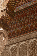 Fototapeta na wymiar Details of the El Bahia Palace in Marrakesh, Morocco
