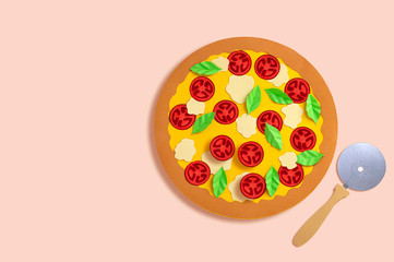 Paper pizza Margherita