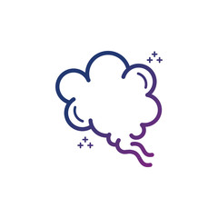 blows steam cloud smoke gradient