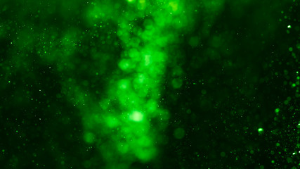 Abstract Green bokeh defocus glitter blur Background.