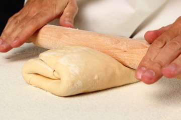 Making Puff Pastry. Rolling dough to rectangle. Next Step.