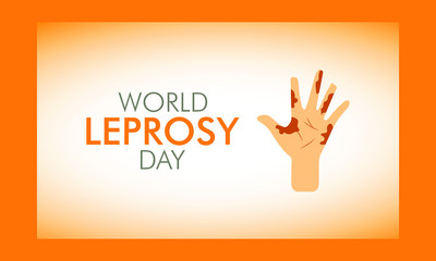 Vector illustration on the theme of World Leprosy Day in January