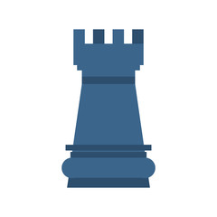 sport chess piece rook flat style icon