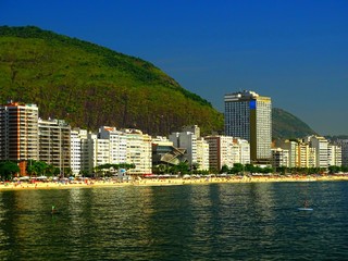 Amérique du Sud, Brésil, Rio de Janeiro, plage de Copacabana