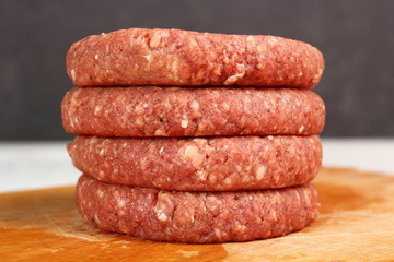 Raw Burger Beef Patty