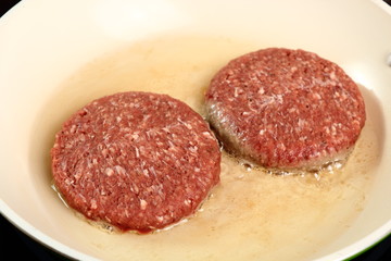 Frying Burger Beef Patty