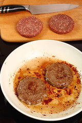 Frying Burger Beef Patty