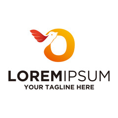 Letter O Birds Logo