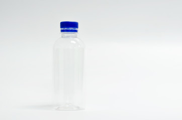Plastic bottle, liquid container, portable bottle, blue bottle cap