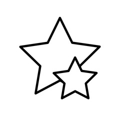 stars five pointed line style icon