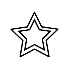 star five pointed line style icon