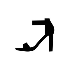 Shoes women icon, logo isolated on white background