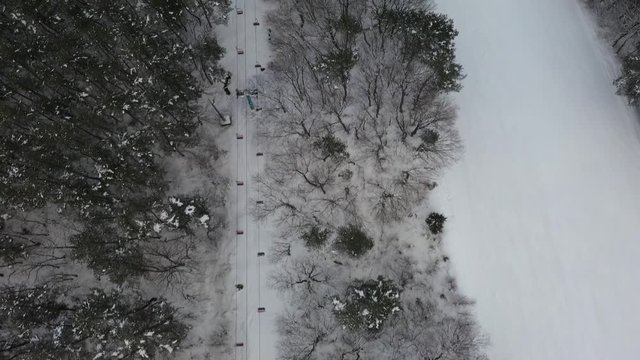 雪景色をドローン空撮