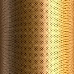 Render of curved, metallized designer paper in gold