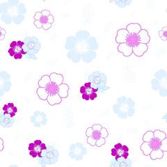 Fototapeta na wymiar Seamless pattern with floral elements on a white background. Vector illustration use for decorations, textiles and decorative paper