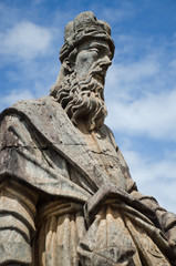 Obraz premium Prophet Nahum sculpture made by Aleijadinho in Santuário do Bom Jesus de Matosinhos. Congonhas, Minas Gerias, Brazil
